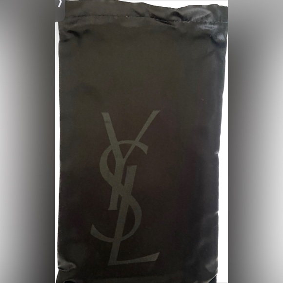 YSL SAINT LAUREN ❤️❤️ ZIP AROUND LONG WALLET BLACK WITH METAL HARDWARE YSL LOGO - Picture 15 of 15